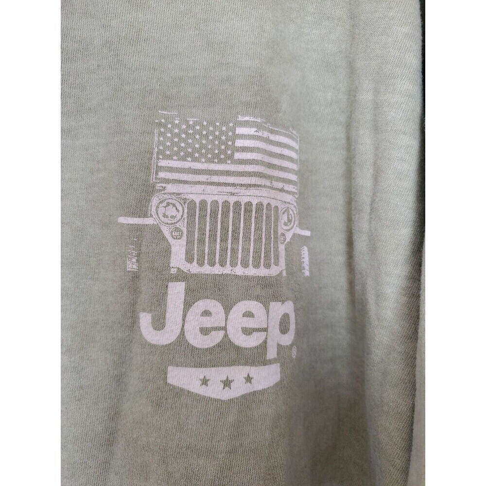 Crazy Shirts Hemp Dyed Jeep Shirt Long Sleeves Mens Sz L Green Front Back Print - Picture 8 of 16